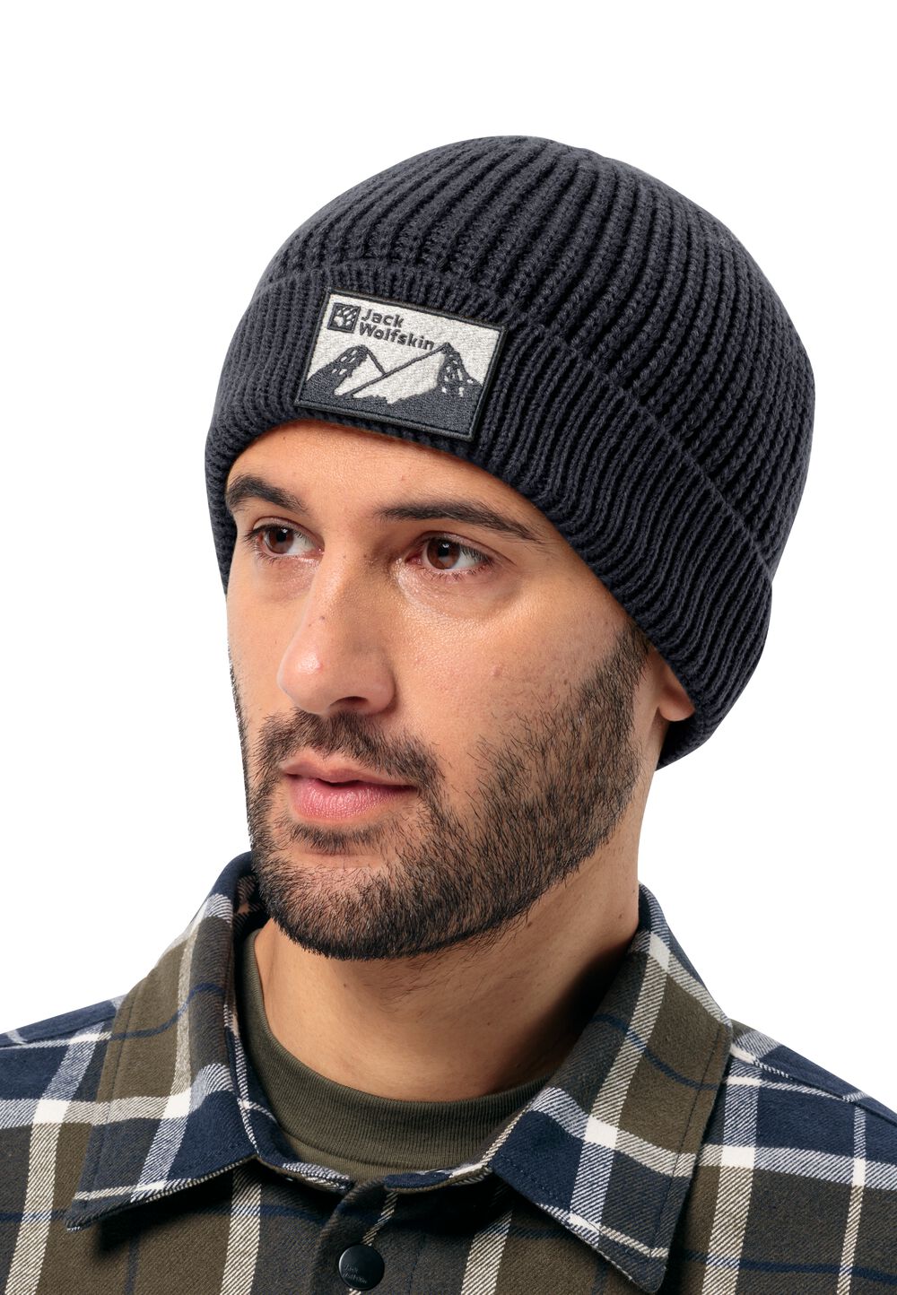 Jack Wolfskin Strickmütze EDO Badge Beanie One Size black black von Jack Wolfskin