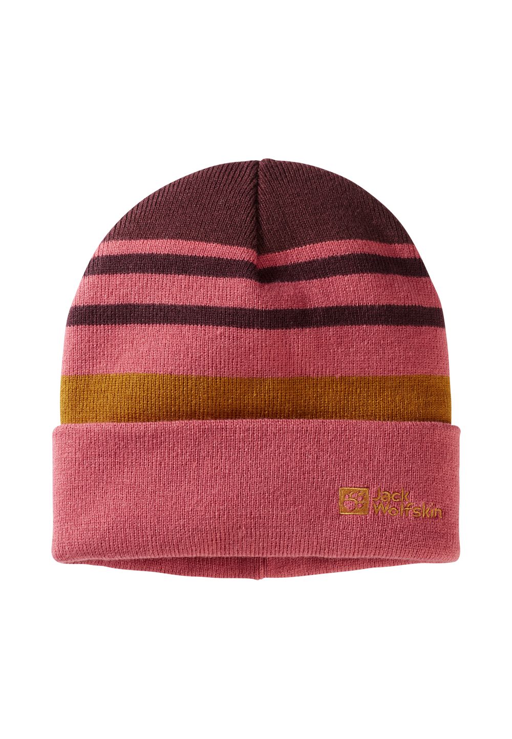 Jack Wolfskin Strickmütze Kinder Stripy Knit Beanie Kids M boysenberry boysenberry von Jack Wolfskin