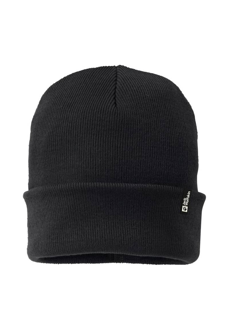 Jack Wolfskin Strickmütze Rib Beanie One Size black black von Jack Wolfskin