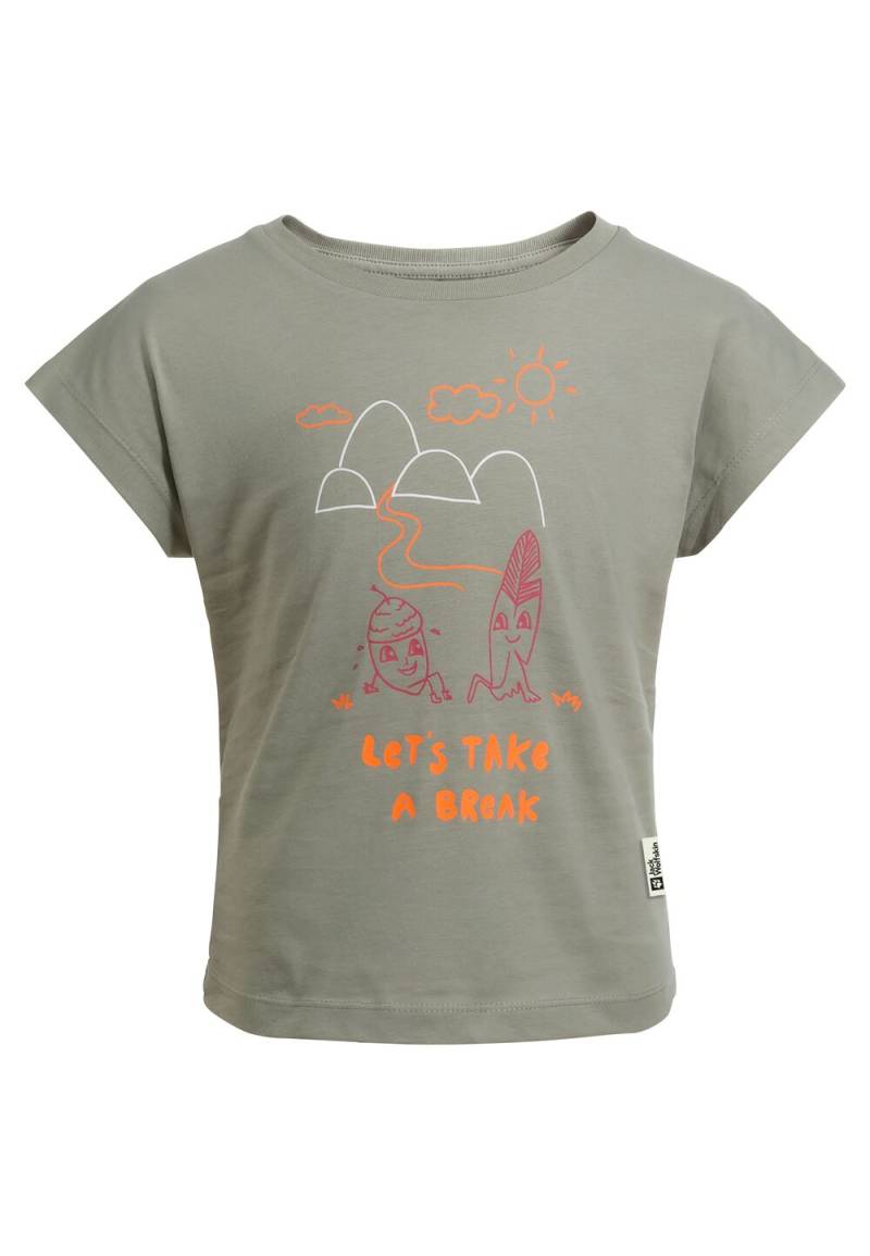 Jack Wolfskin T-Shirt aus Biobaumwolle Kinder Take A Break T-Shirt Girls 104 mint leaf mint leaf von Jack Wolfskin