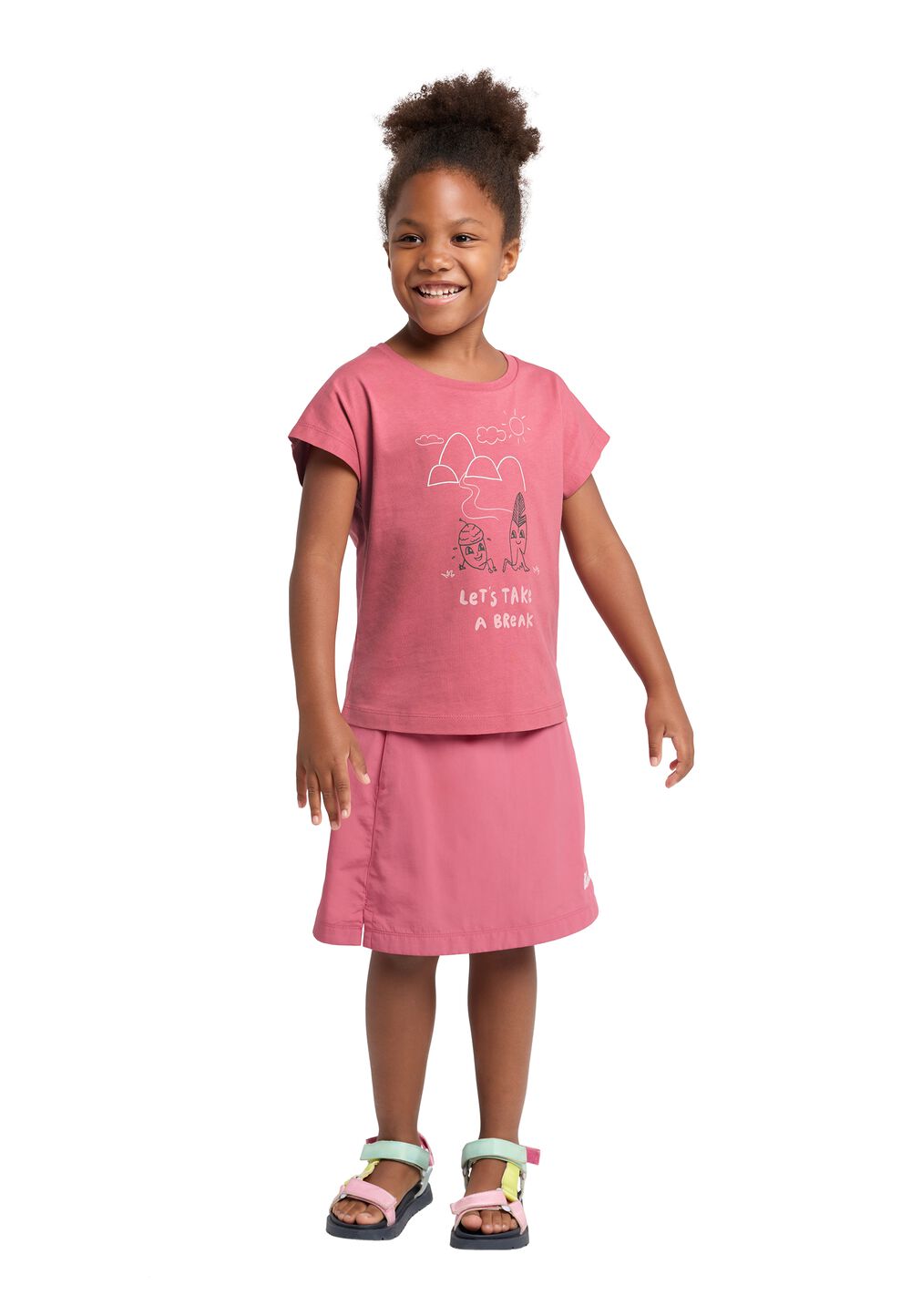 Jack Wolfskin T-Shirt Aus Biobaumwolle Kinder Take A Break T-Shirt Girls 104 soft pink soft pink von Jack Wolfskin