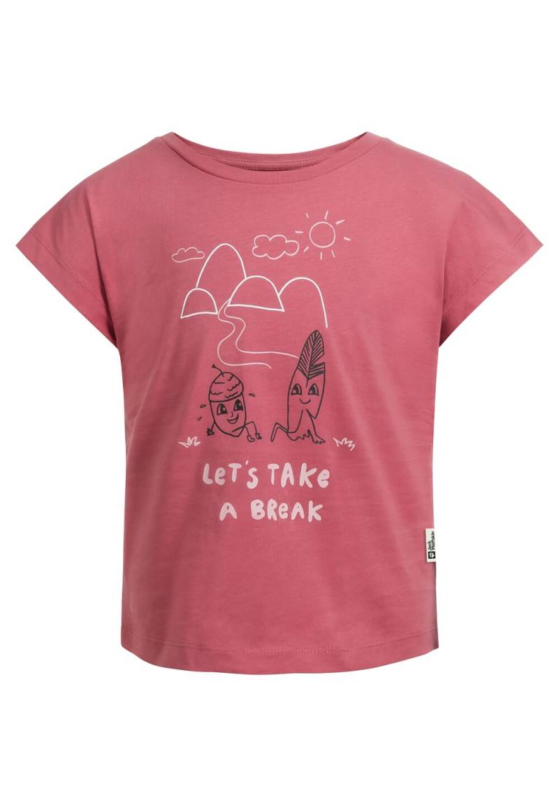 Jack Wolfskin T-Shirt aus Biobaumwolle Kinder Take A Break T-Shirt Girls 104 soft pink soft pink von Jack Wolfskin