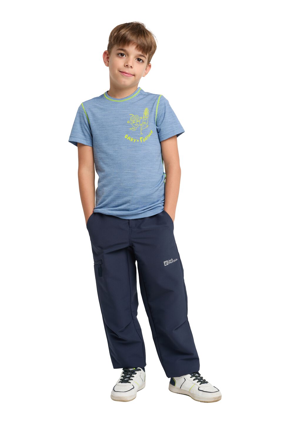 Jack Wolfskin T-Shirt Aus Merinowolle Kinder Merino Graphic T-Shirt Kids 128 elemental blue elemental blue von Jack Wolfskin