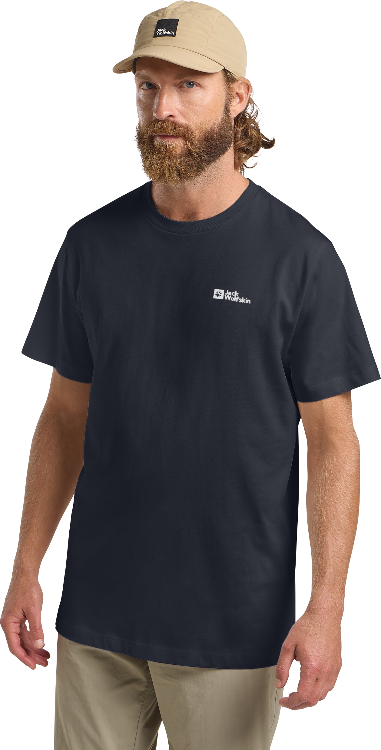 Jack Wolfskin T-Shirt »ESSENTIAL T M«, weiches, klassisches T-Shirt aus atmungsaktiver Bio-Baumwolle von Jack Wolfskin