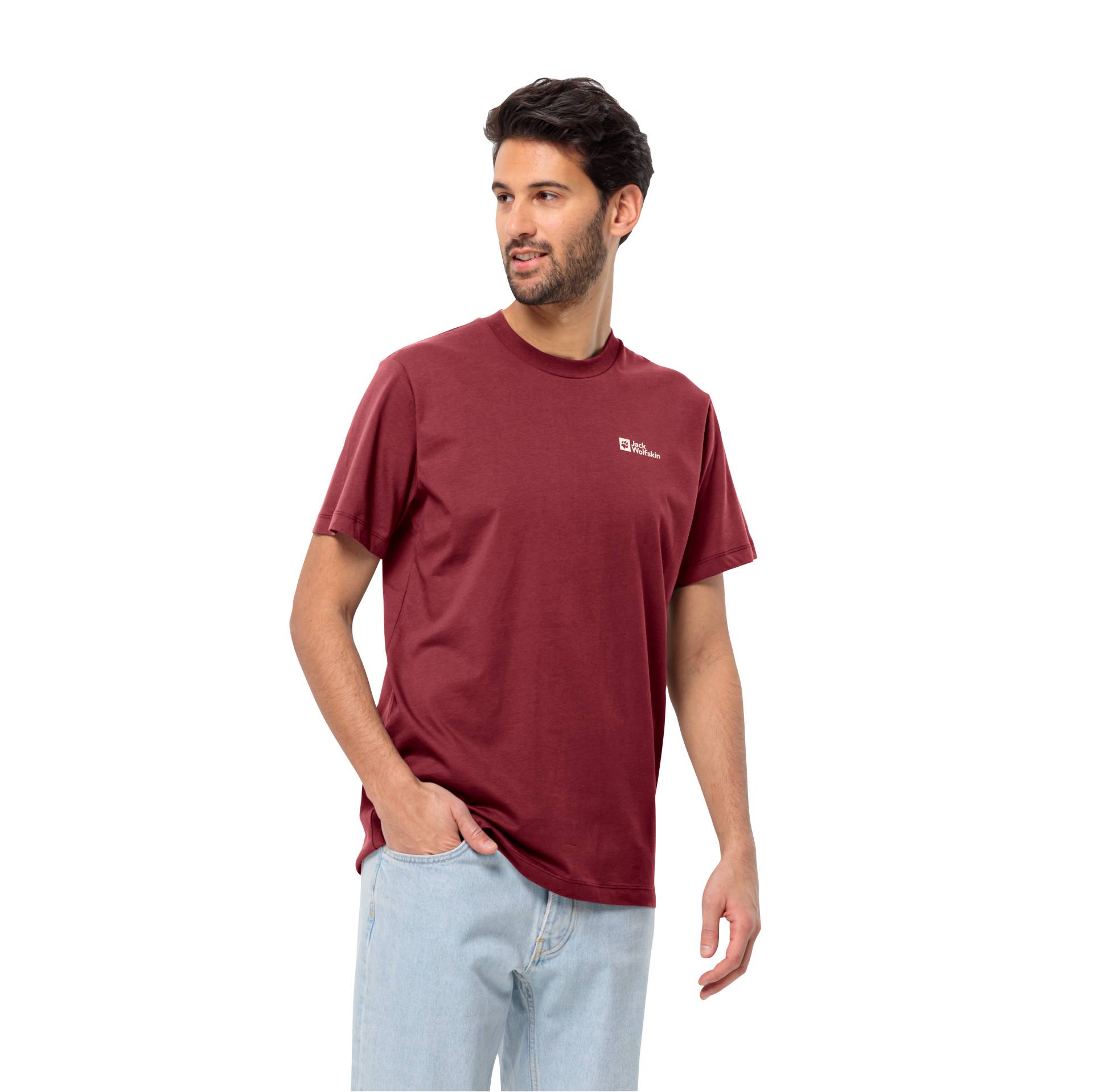 Jack Wolfskin T-Shirt »ESSENTIAL T M«, weiches, klassisches T-Shirt aus atmungsaktiver Bio-Baumwolle von Jack Wolfskin