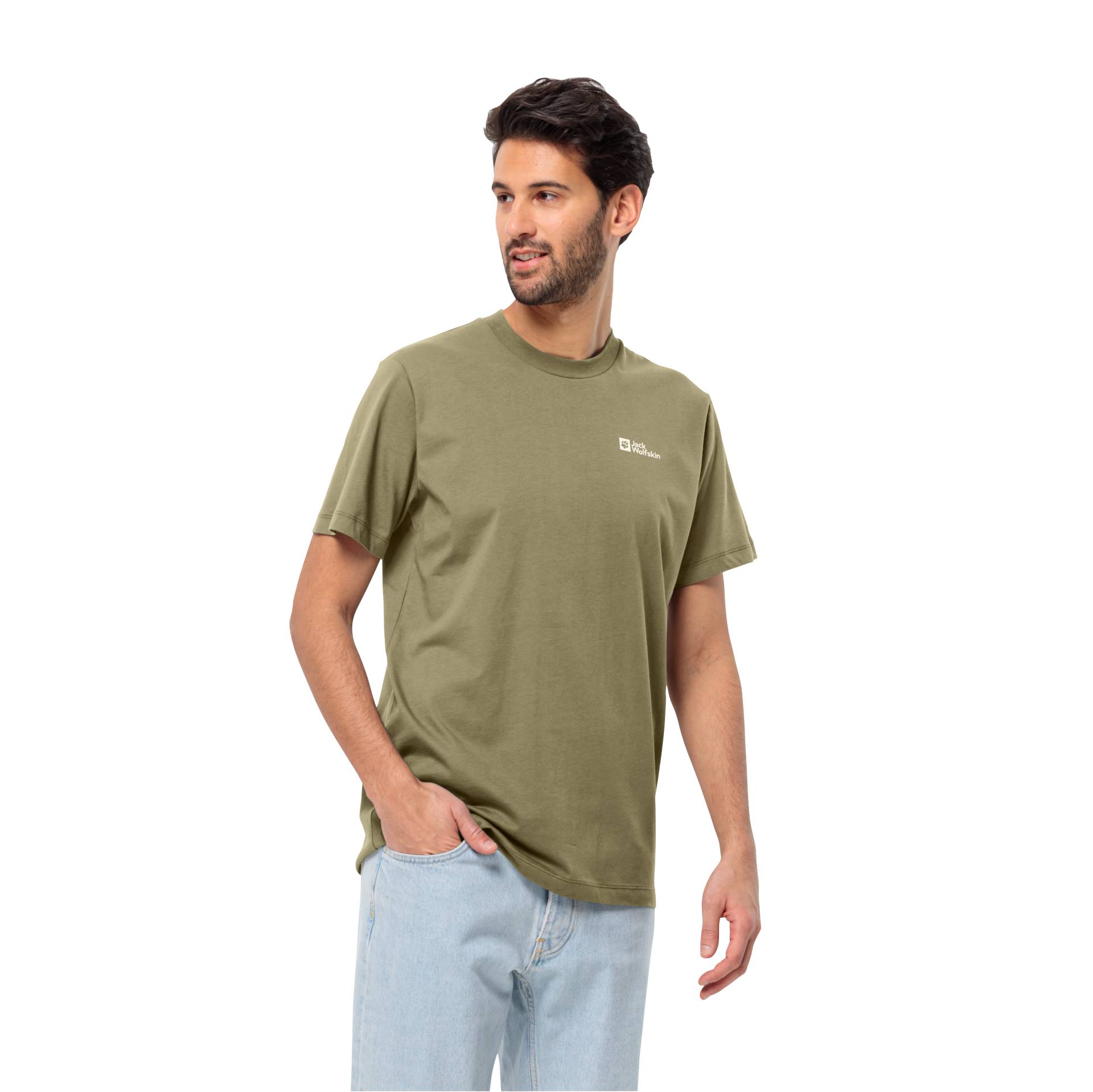 Jack Wolfskin T-Shirt »ESSENTIAL T M«, weiches, klassisches T-Shirt aus atmungsaktiver Bio-Baumwolle von Jack Wolfskin