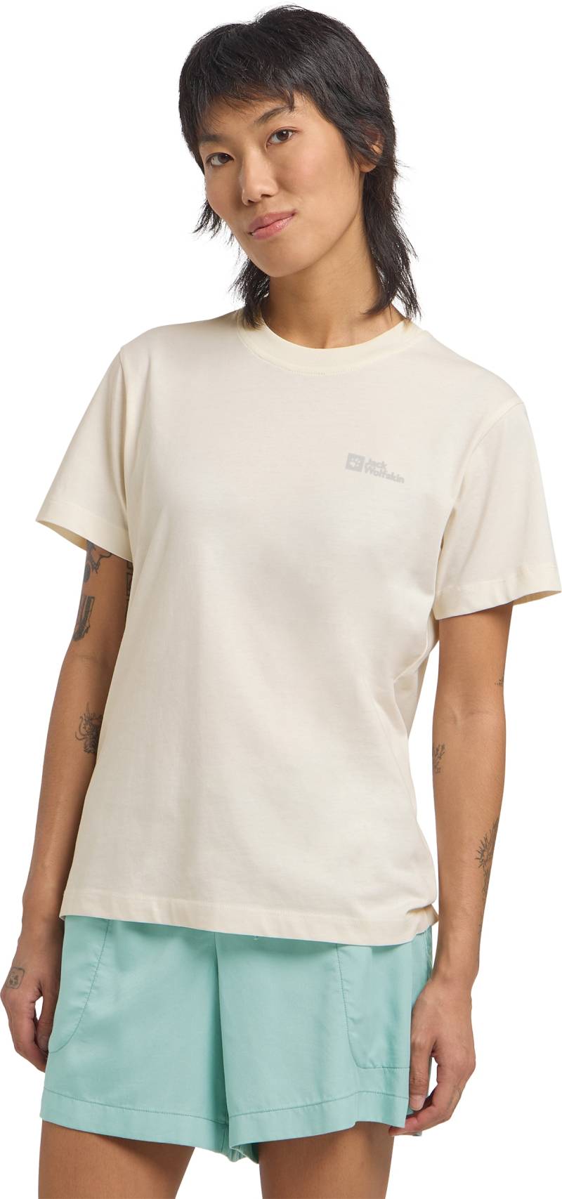 Jack Wolfskin T-Shirt »ESSENTIAL T W«, weiches, klassisches T-Shirt aus atmungsaktiver Bio-Baumwolle von Jack Wolfskin