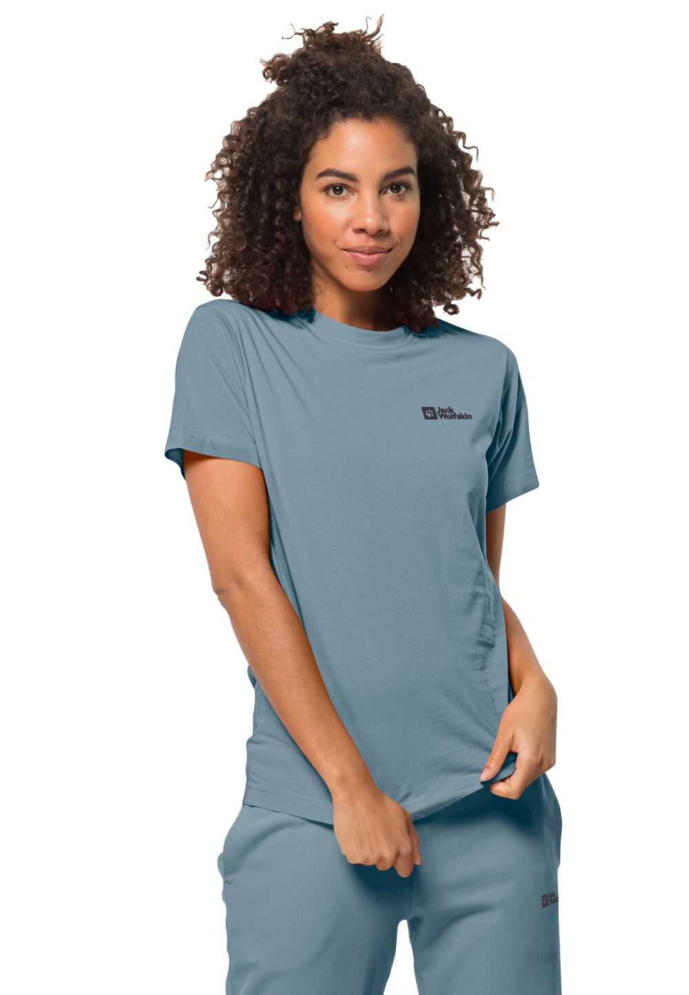 Jack Wolfskin T-Shirt aus Bio-Baumwolle Damen Essential T-Shirt Women S citadel citadel von Jack Wolfskin