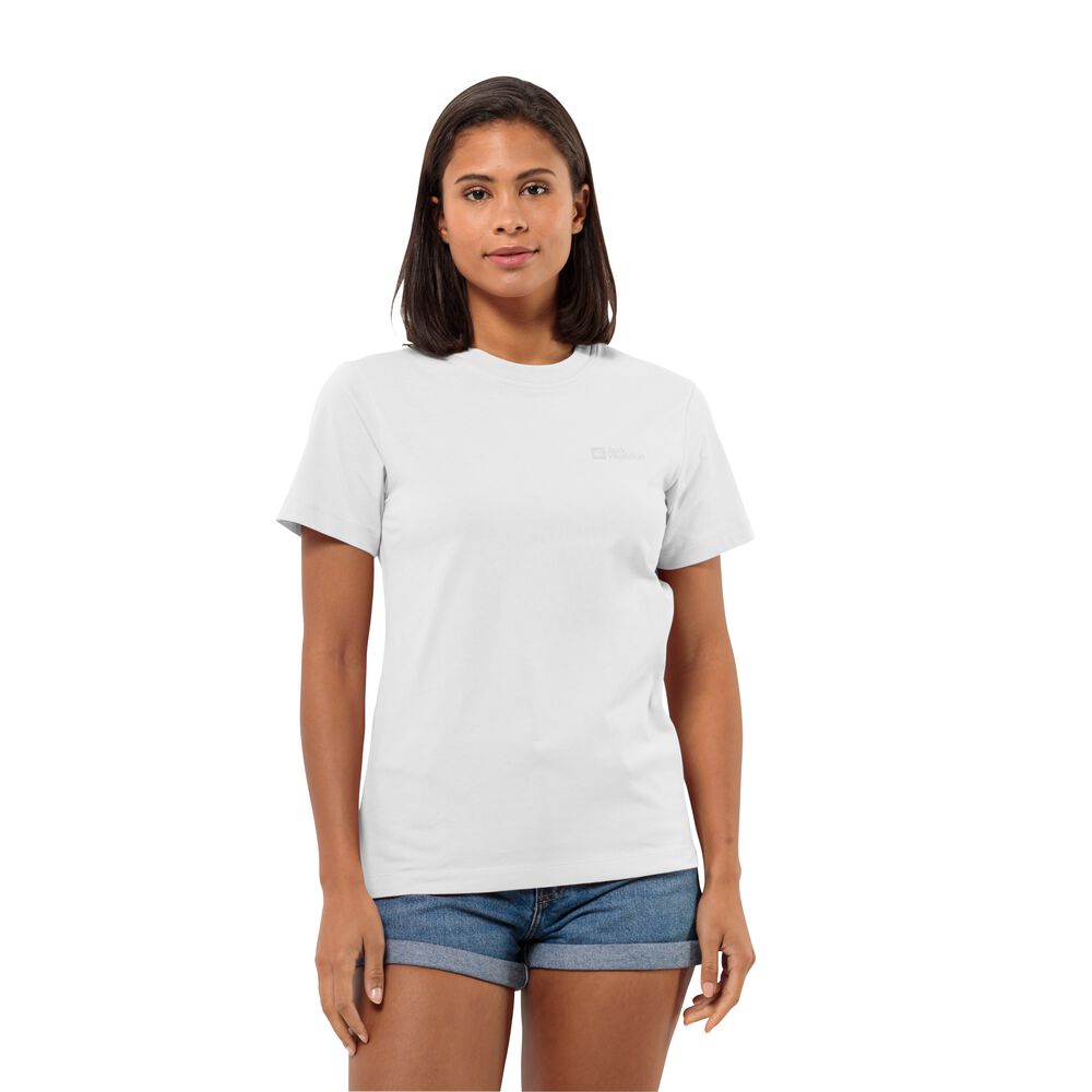 Jack Wolfskin T-Shirt aus Bio-Baumwolle Damen Essential T-Shirt Women S white rush White Rush von Jack Wolfskin