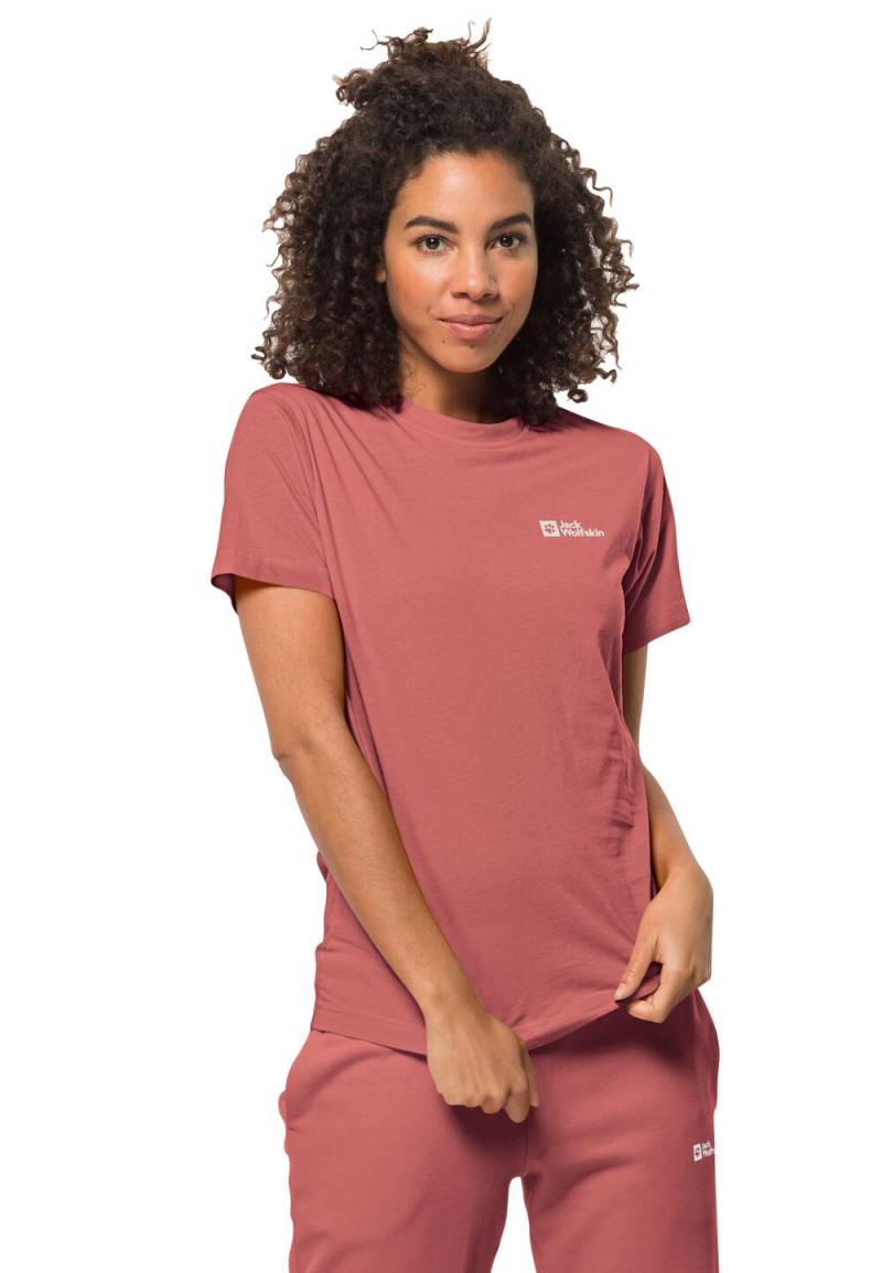 Jack Wolfskin T-Shirt aus Bio-Baumwolle Damen Essential T-Shirt Women XS faded rose faded rose von Jack Wolfskin