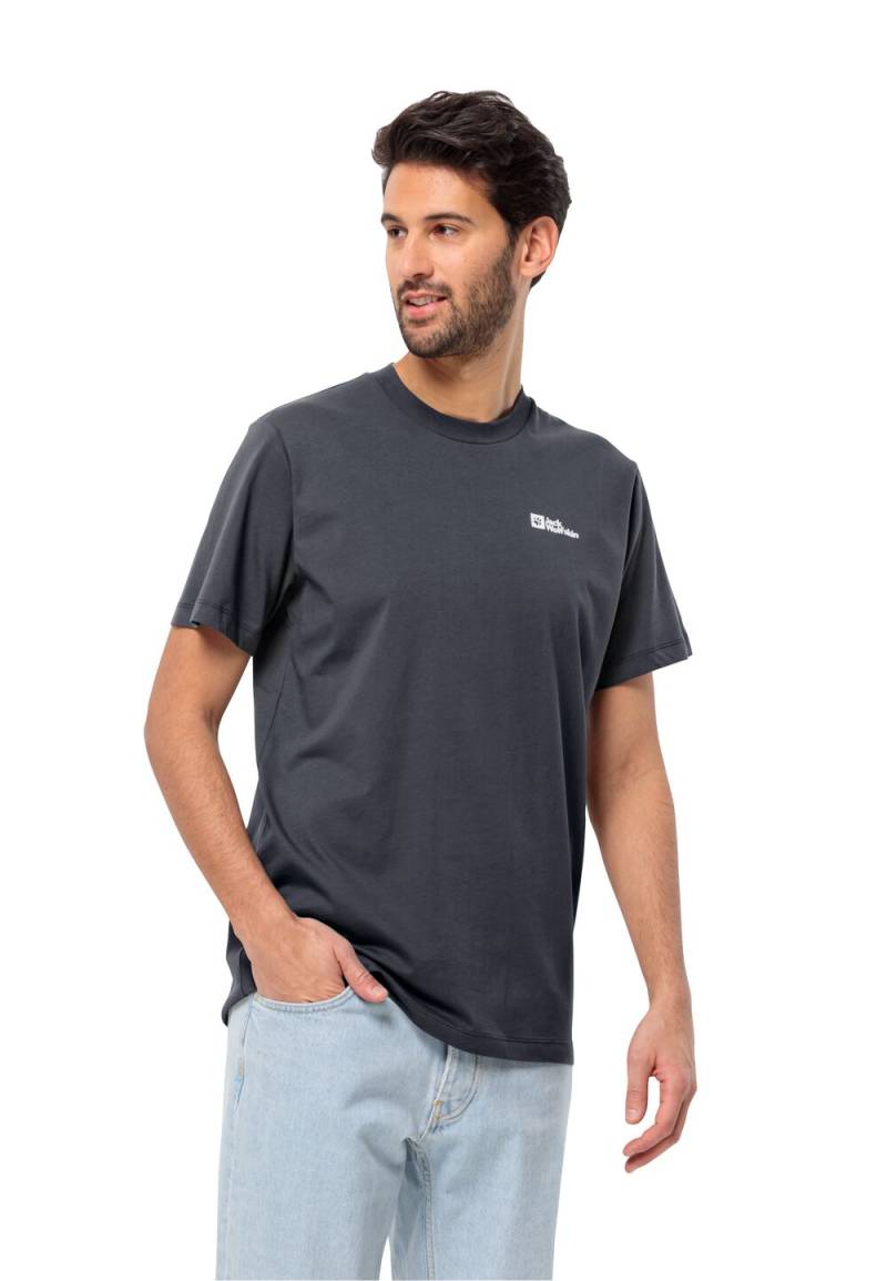 Jack Wolfskin T-Shirt aus Bio-Baumwolle Herren Essential T-Shirt Men L dark navy dark navy von Jack Wolfskin