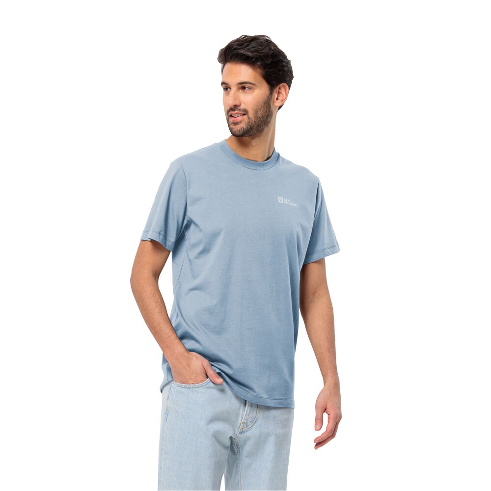 Jack Wolfskin T-Shirt aus Bio-Baumwolle Herren Essential T-Shirt Men M blue fog blue fog von Jack Wolfskin