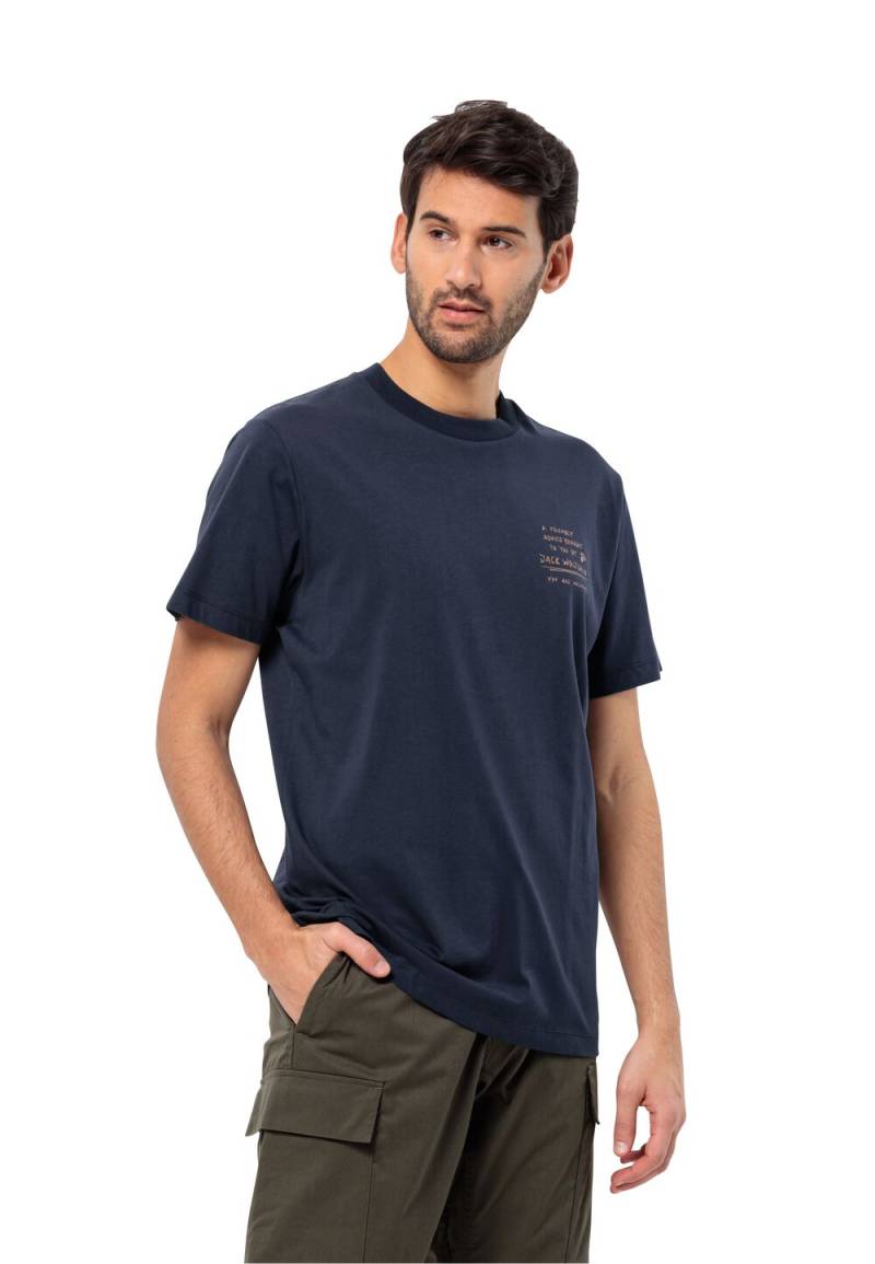 Jack Wolfskin T-Shirt aus Bio-Baumwolle Herren Journey T-Shirt Men L blau night blue von Jack Wolfskin