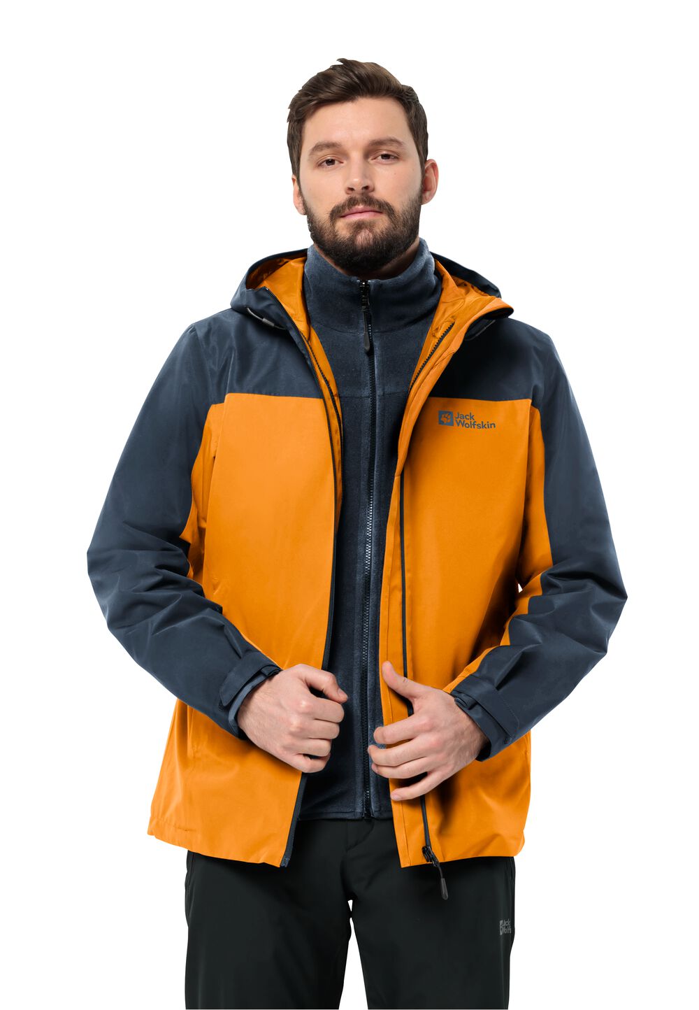 Jack Wolfskin 3 in 1 Jacke Herren Taubenberg 3in1 Jacket Men L safflower safflower von Jack Wolfskin