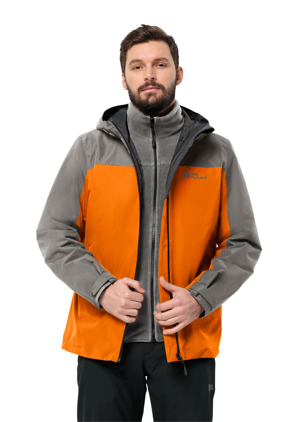 Jack Wolfskin Taubenberg 3in1 Jacket Men M blood orange blood orange von Jack Wolfskin