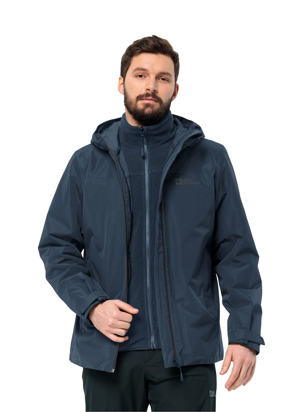 Jack Wolfskin 3 in 1 Jacke Herren Taubenberg 3in1 Jacket Men XXXXL blau night blue von Jack Wolfskin