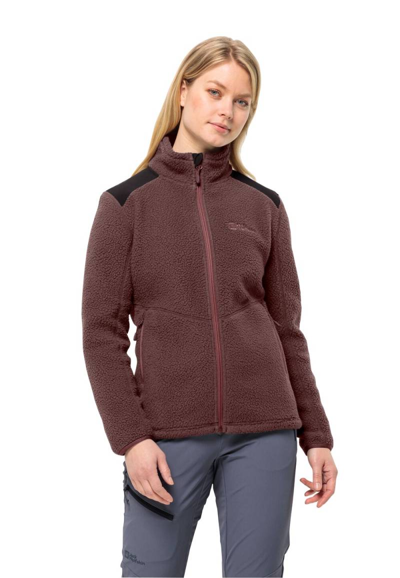 Jack Wolfskin Trekking-Fleecejacke Damen Kammweg Pile FZ Women M dark maroon dark maroon von Jack Wolfskin