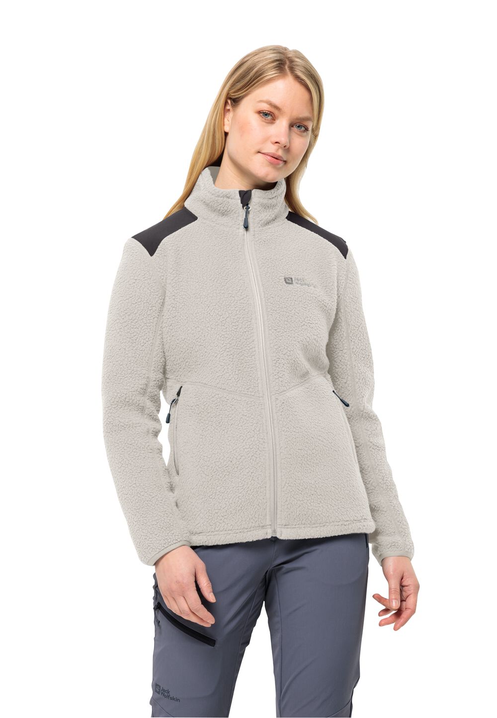 Jack Wolfskin Trekking-Fleecejacke Damen Kammweg Pile FZ Women XS dove dove von Jack Wolfskin