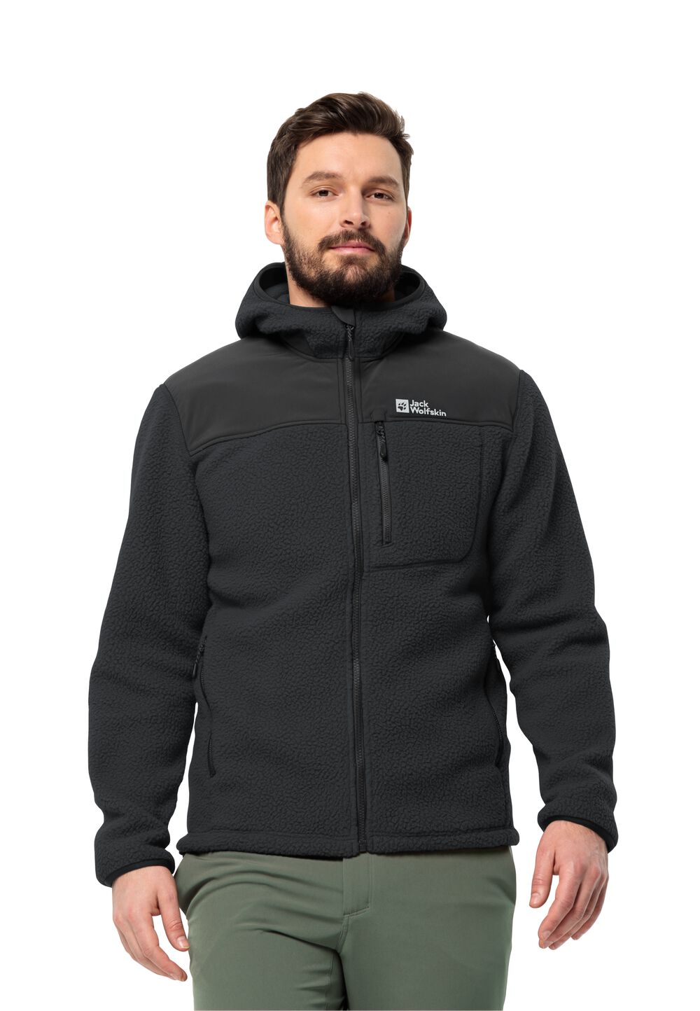 Jack Wolfskin Trekking-Fleecejacke Herren Kammweg Pile FZ Men L phantom Phantom von Jack Wolfskin