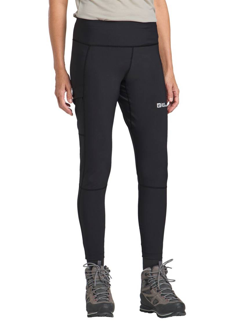 Jack Wolfskin Trekking-Hose Damen Kammweg Tights Women L black black von Jack Wolfskin