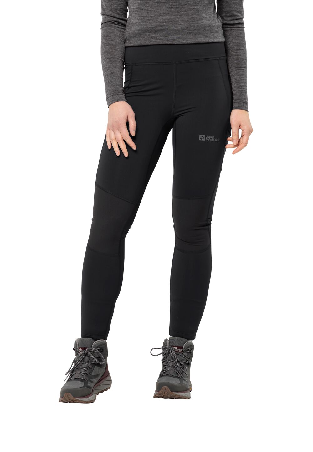 Jack Wolfskin Trekking-Hose Damen Kammweg Tights Women M black black von Jack Wolfskin