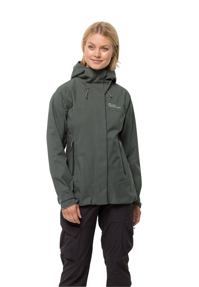 Jack Wolfskin Regenjacke Damen Kammweg 2L Jacket Women XS slate green slate green von Jack Wolfskin