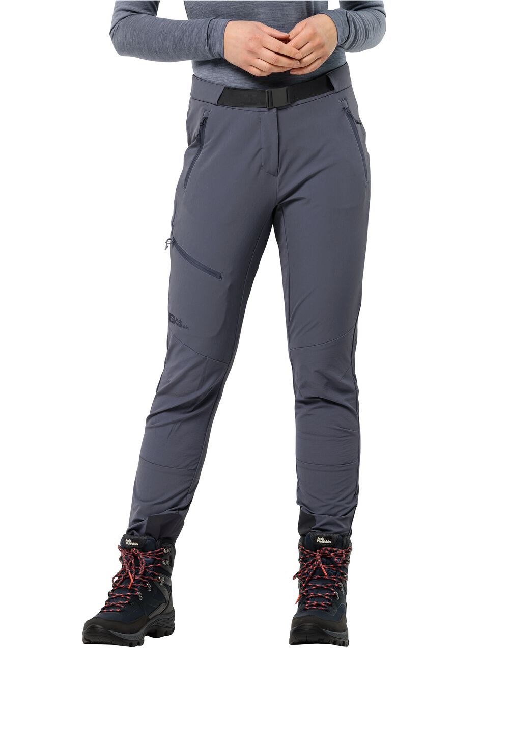 Jack Wolfskin Trekking-Softshellhose Damen Ziegspitz Pants Women 34 dolphin dolphin von Jack Wolfskin