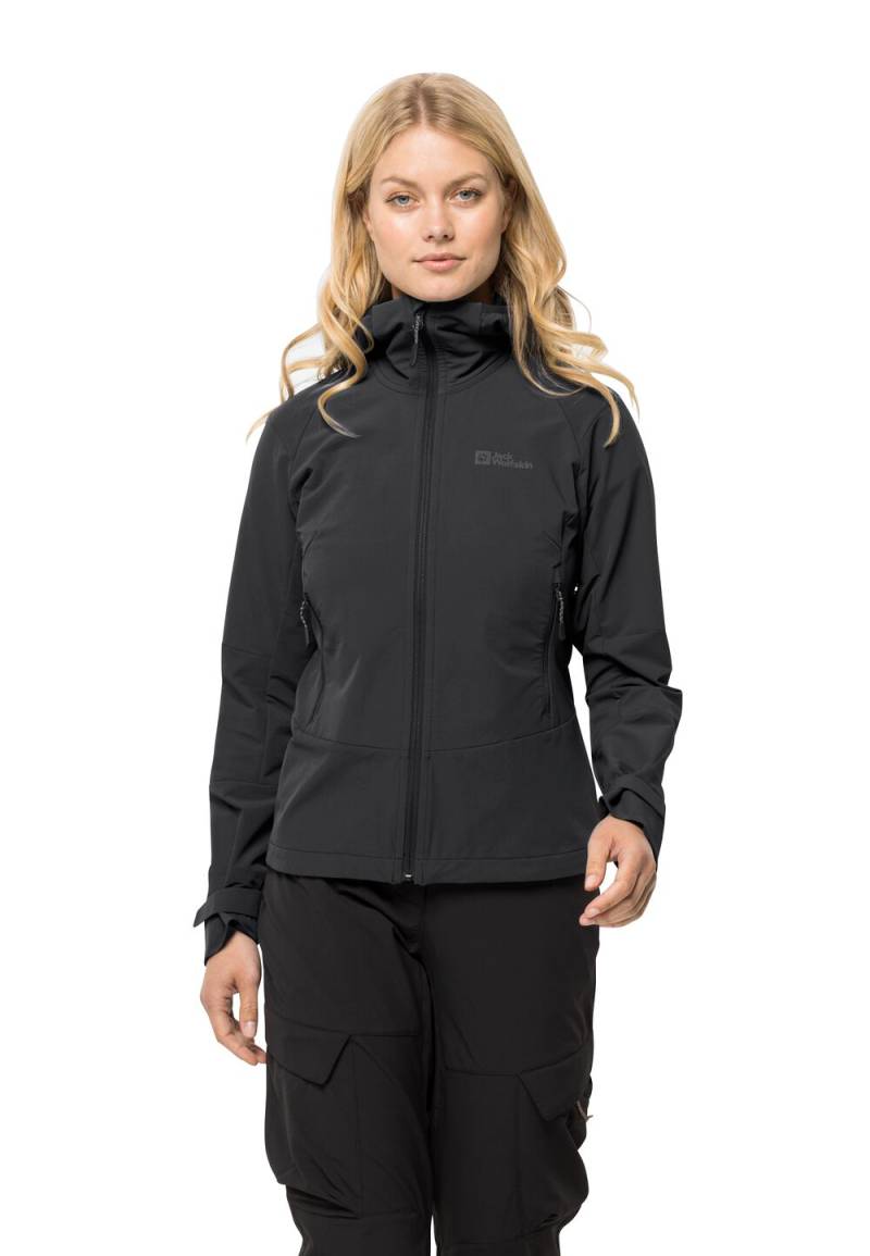 Jack Wolfskin Trekking-Softshelljacke Damen Kammweg Jacket Women M black black von Jack Wolfskin