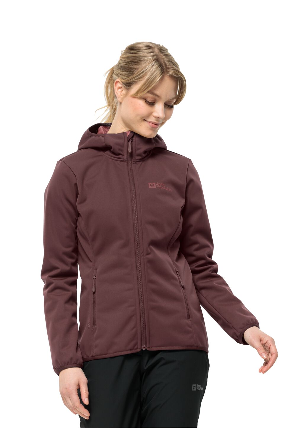 Jack Wolfskin Übergangsjacke Damen Bornberg Hoody Women L dark maroon dark maroon von Jack Wolfskin