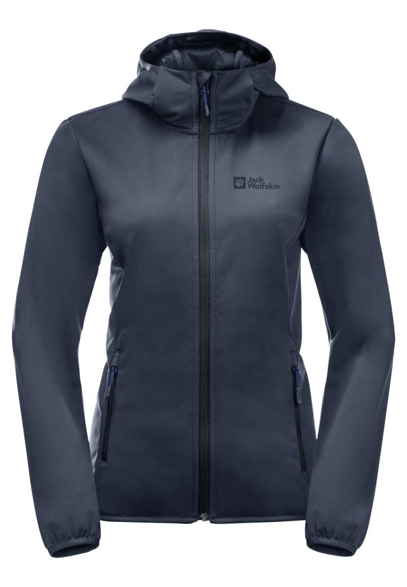 Jack Wolfskin Übergangsjacke Damen Windhain Hoody Women L blau night blue von Jack Wolfskin