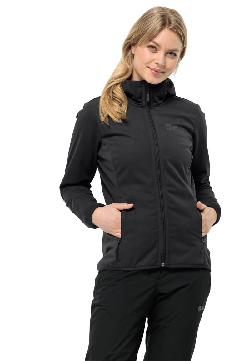 Jack Wolfskin Übergangsjacke Damen Bornberg Hoody Women L black black von Jack Wolfskin