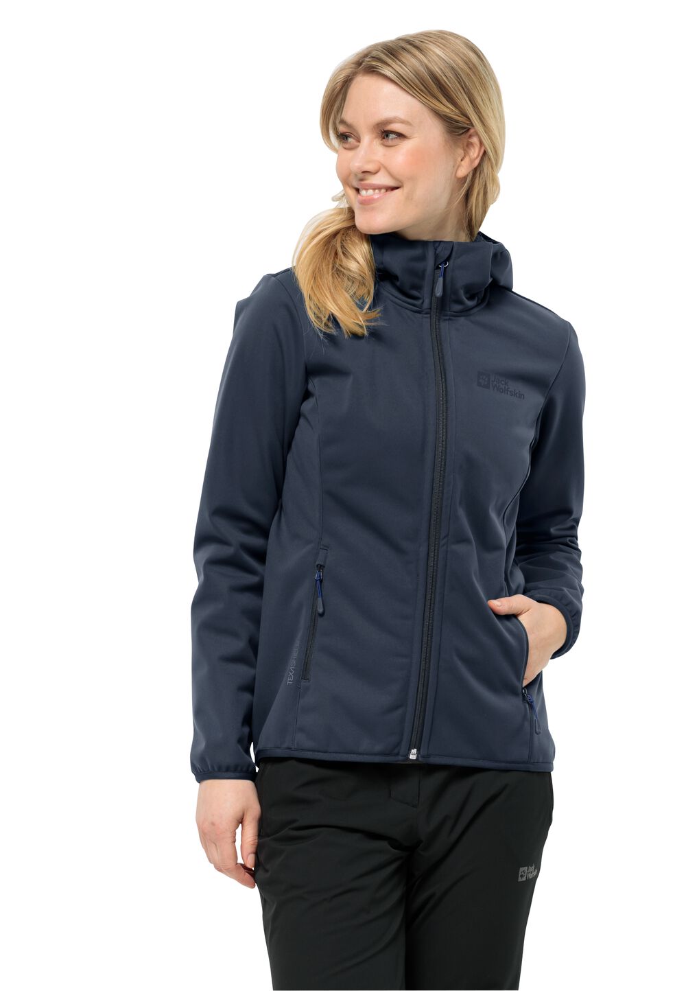 Jack Wolfskin Übergangsjacke Damen Bornberg Hoody Women M blau night blue von Jack Wolfskin