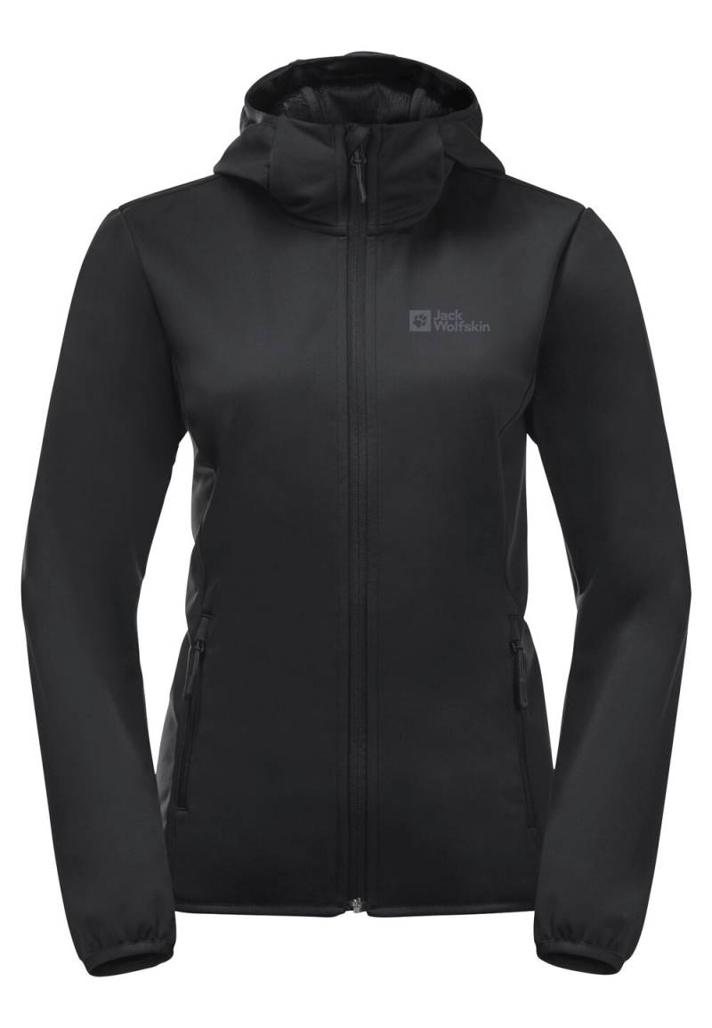 Jack Wolfskin Übergangsjacke Damen Windhain Hoody Women M black black von Jack Wolfskin