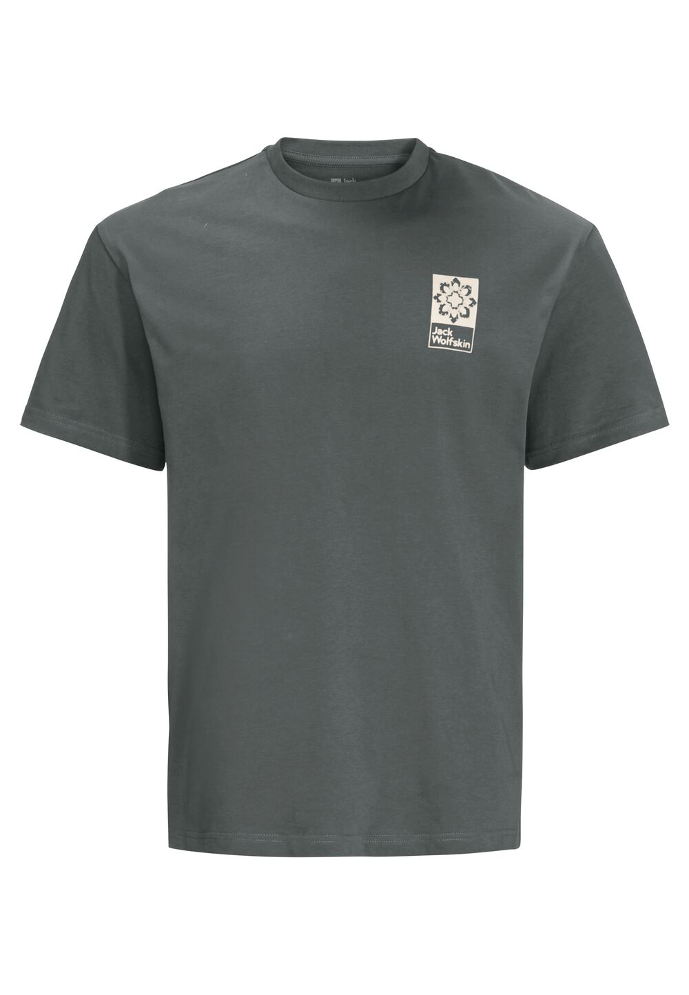 Jack Wolfskin Unisex T-shirt aus Bio-Baumwolle Eschenheimer Back T-Shirt S grau slate green von Jack Wolfskin
