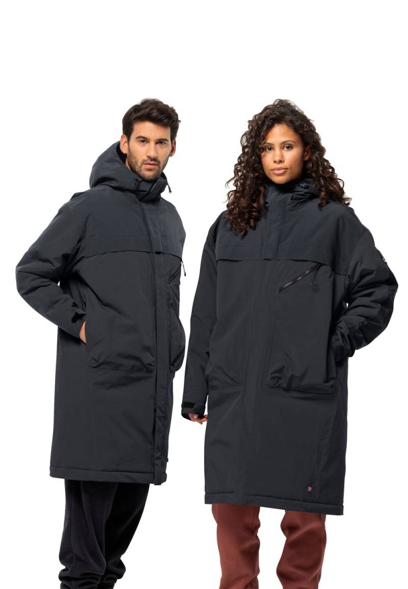 Jack Wolfskin Unisex Wasserdichter Wintermantel Heumarkt 2L Parka L granite black granite black von Jack Wolfskin