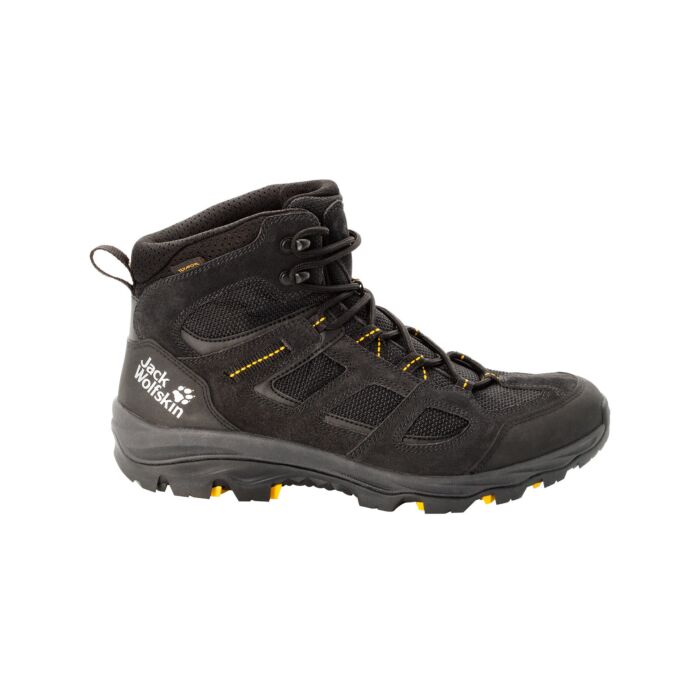 Jack Wolfskin Vojo Hike 3 Texapore Mid Wanderschuh Herren schwarz, 42 von Jack Wolfskin