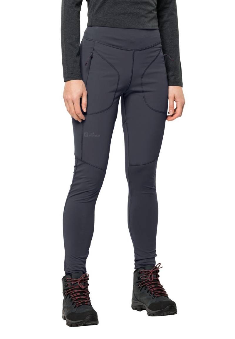 Jack Wolfskin Wanderhose Damen Salmaser Tights Women L graphite graphite von Jack Wolfskin