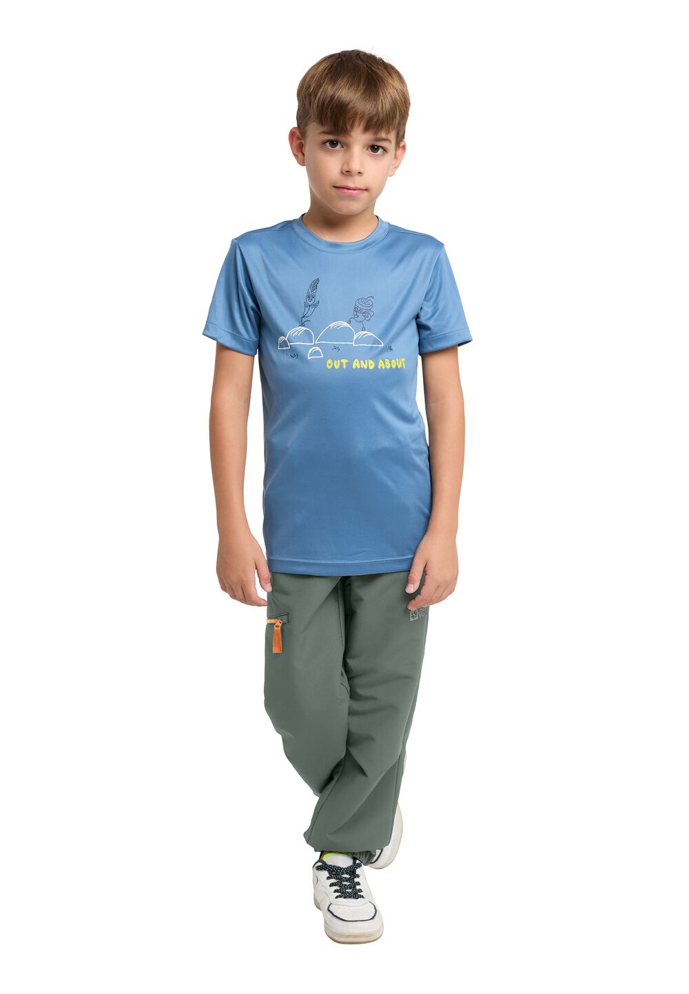 Jack Wolfskin Wanderhose Kinder Turbulence Pants Kids 176 grau slate green von Jack Wolfskin