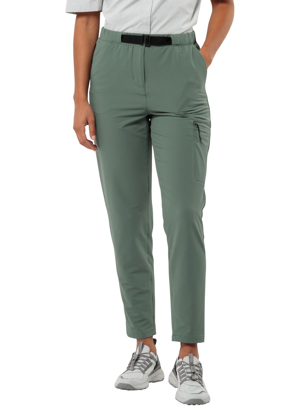 Jack Wolfskin Wanderhosen Damen Wandermood Pants Women 34 hedge green Hedge Green von Jack Wolfskin