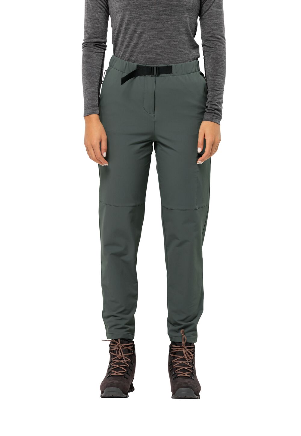 Jack Wolfskin Wanderhosen Damen Wandermood Pants Women 38 grau slate green von Jack Wolfskin