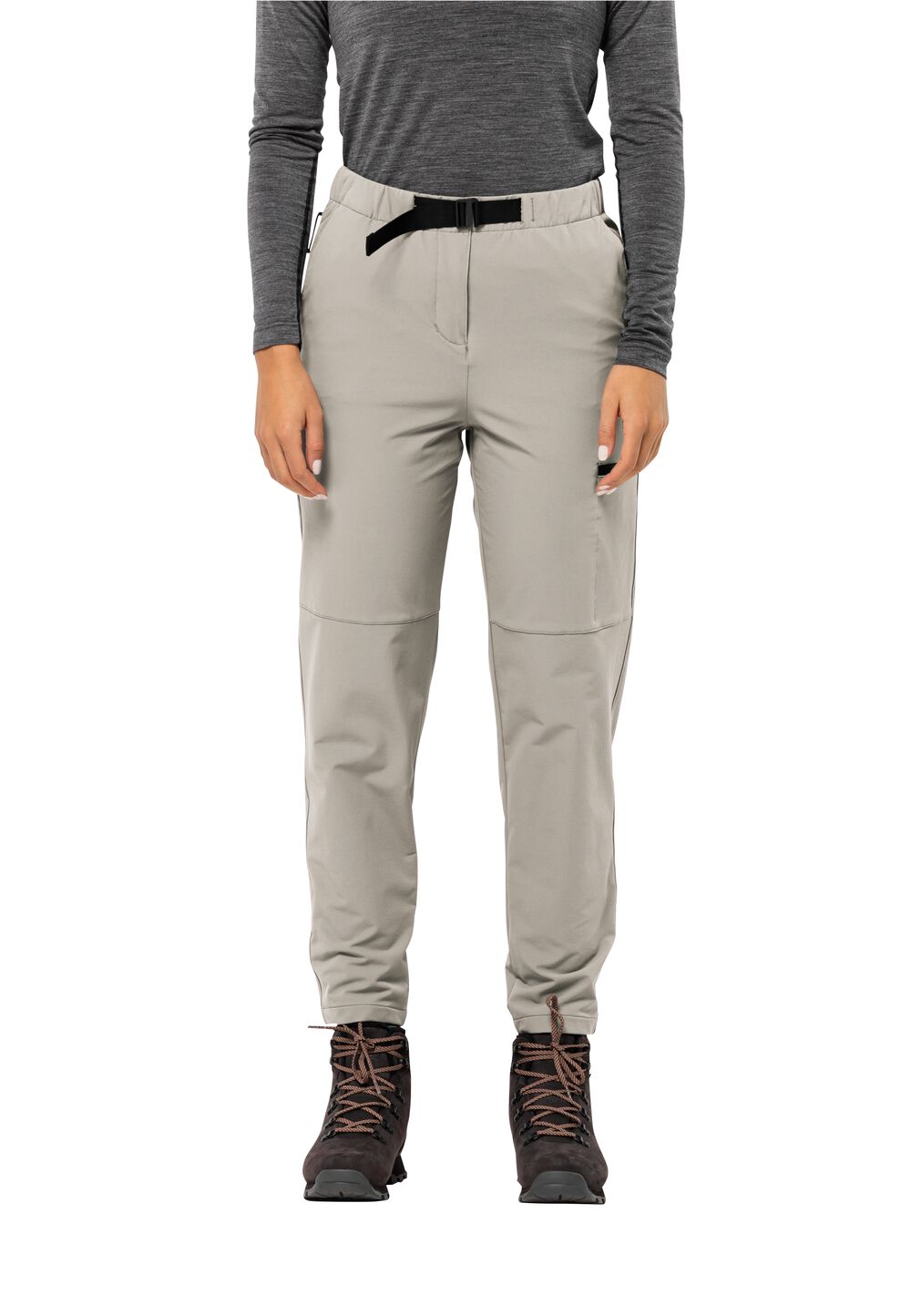 Jack Wolfskin Wanderhosen Damen Wandermood Pants Women 44 dusty grey Dusty Grey von Jack Wolfskin