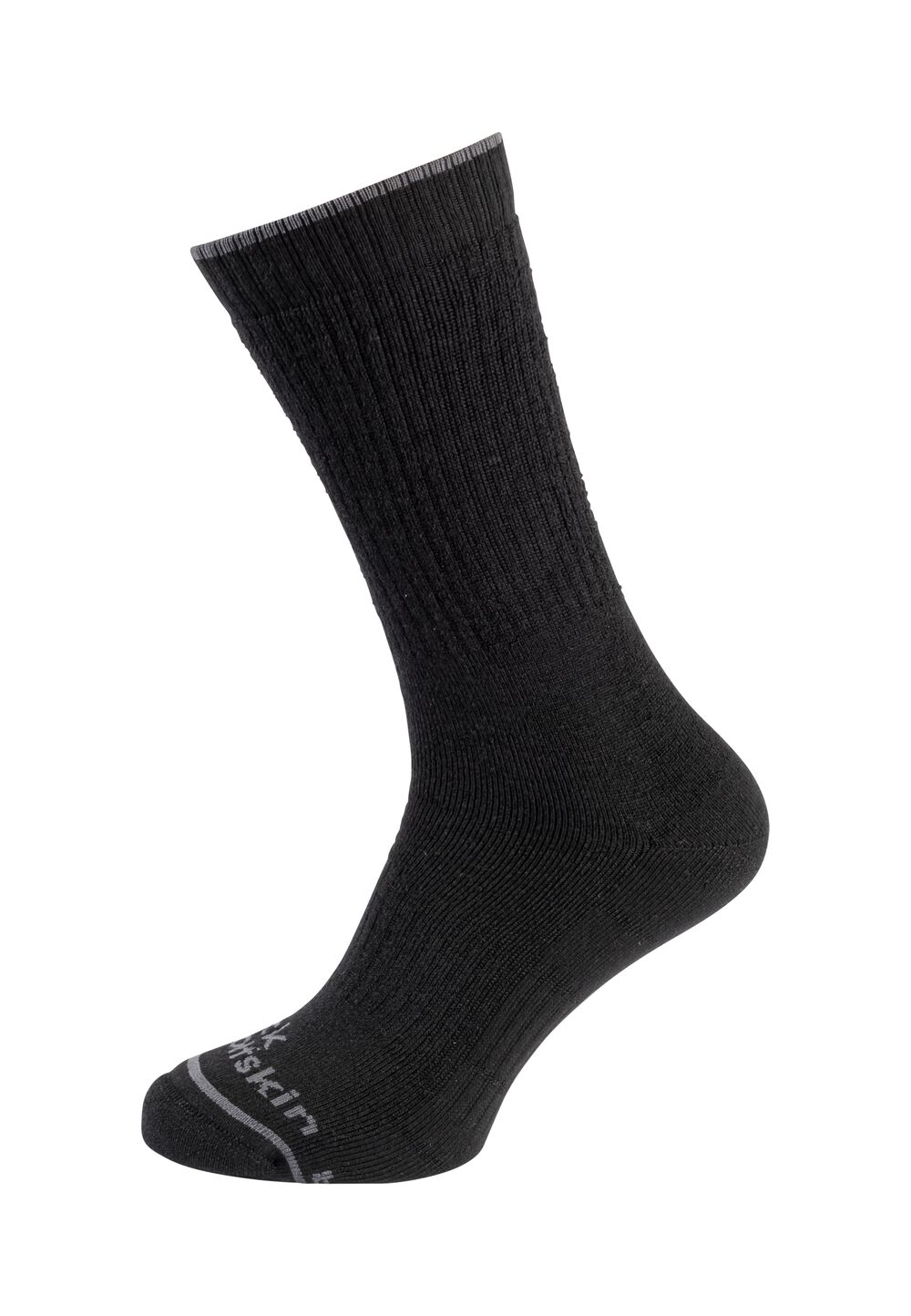 Jack Wolfskin Wandersocken Trek Merino Sock CL C 35-37 black black von Jack Wolfskin