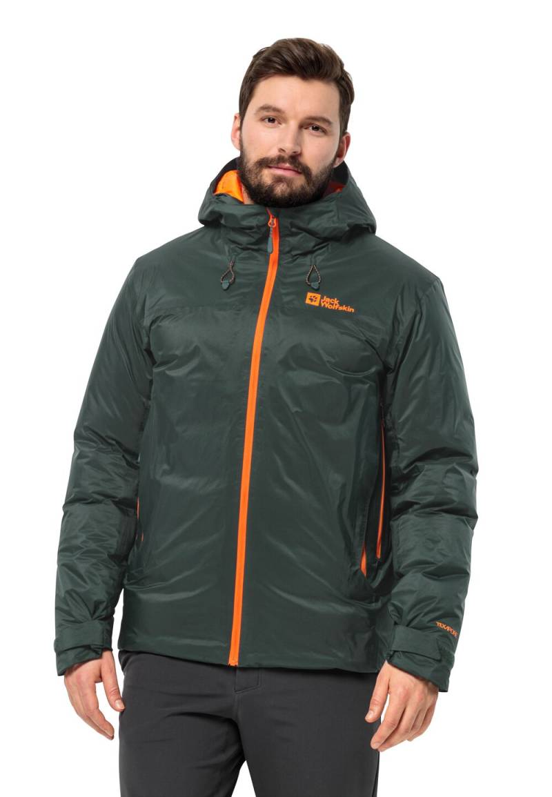 Jack Wolfskin Wasserdichte Daunenjacke Herren Cyrox 2L Down Jacket Men L black olive black olive von Jack Wolfskin