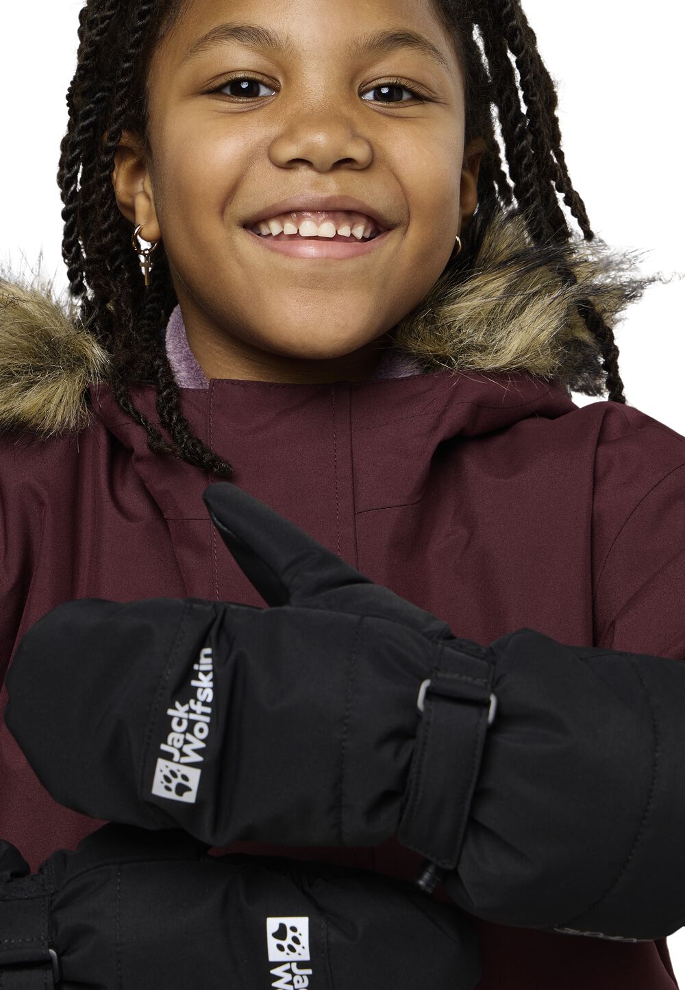 Jack Wolfskin Wasserdichte Fäustlinge Kinder 2L Winter Mitten Kids 128 black black von Jack Wolfskin