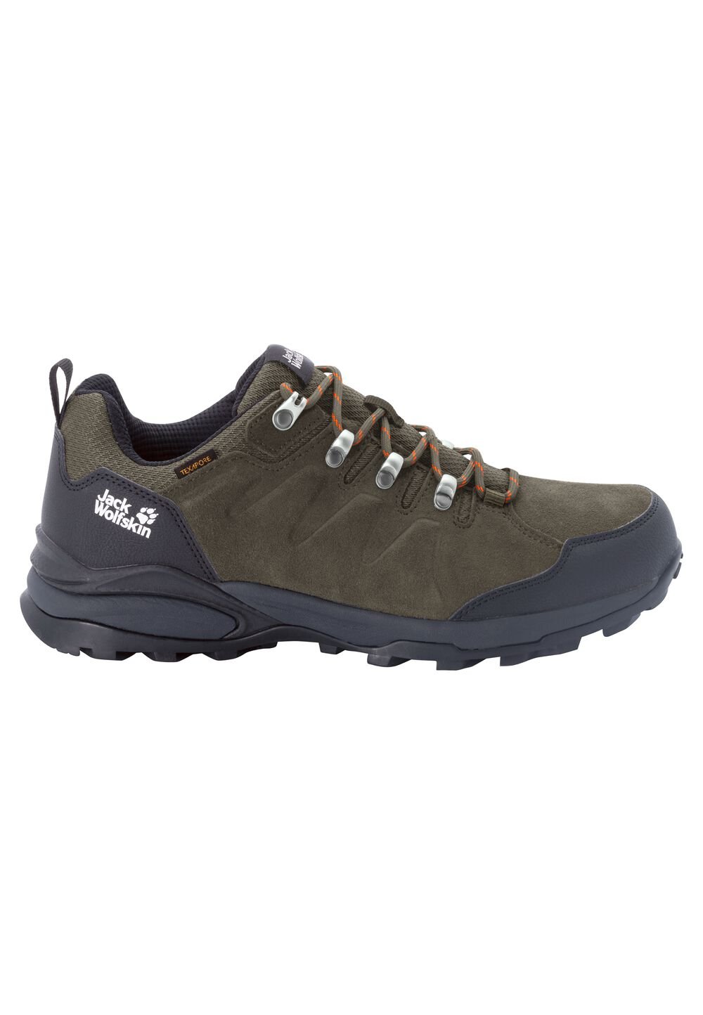 Jack Wolfskin Wasserdichte Wanderschuhe Herren Refugio Texapore Low Men 42 khaki / phantom Khaki / Phantom von Jack Wolfskin