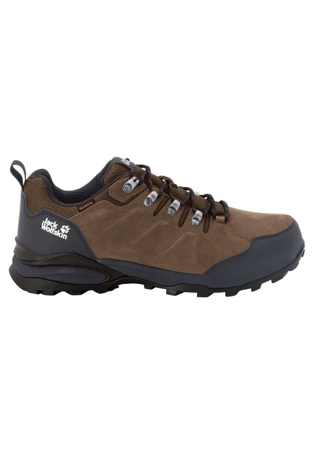 Jack Wolfskin Wasserdichte Wanderschuhe Herren Refugio Texapore Low Men 44.5 brown / phantom Brown / Phantom von Jack Wolfskin