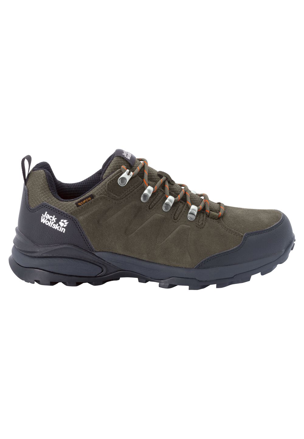 Jack Wolfskin Wasserdichte Wanderschuhe Herren Refugio Texapore Low Men 45.5 khaki / phantom Khaki / Phantom von Jack Wolfskin