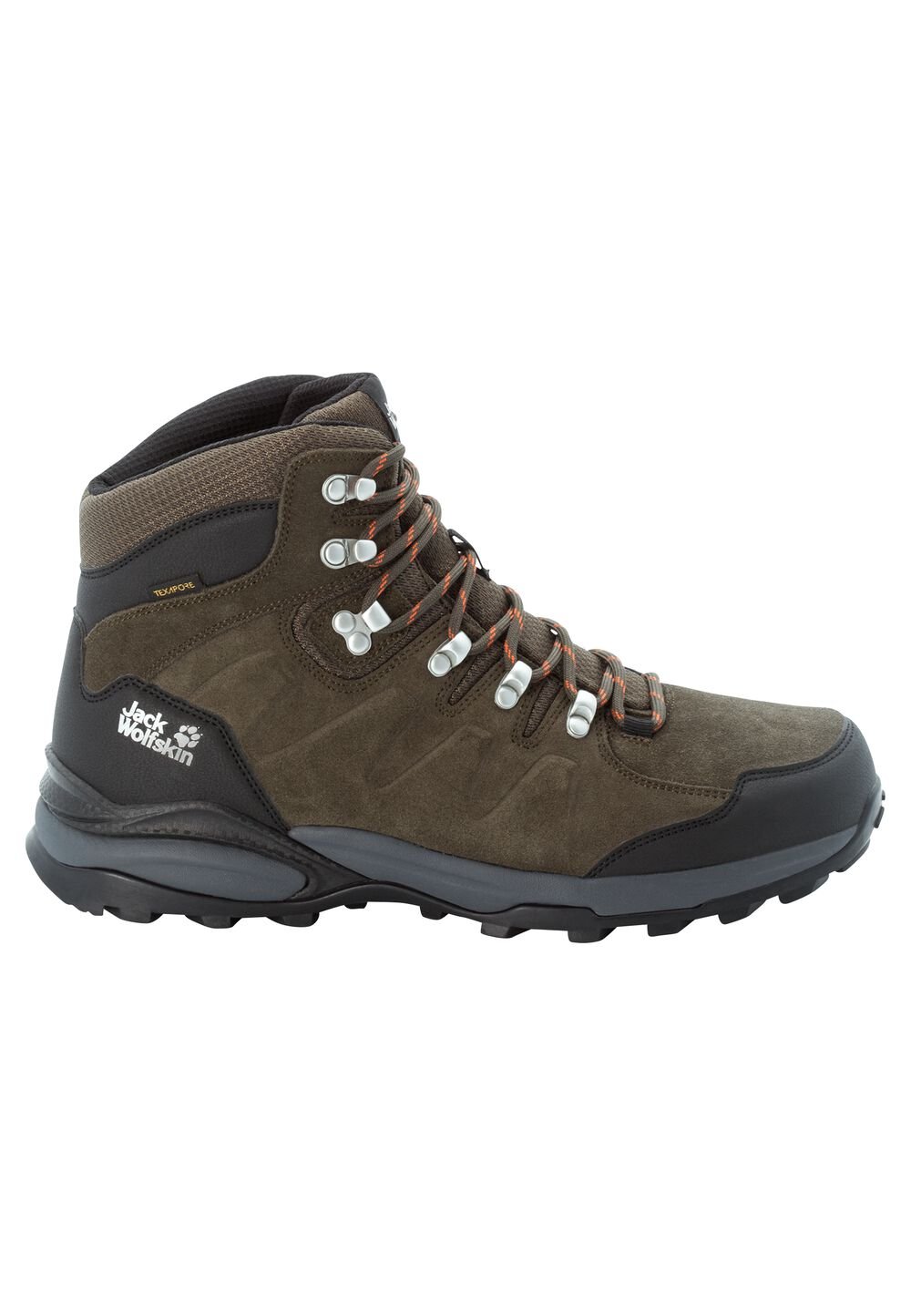 Jack Wolfskin Wasserdichte Wanderschuhe Herren Refugio Texapore Mid Men 40.5 khaki / phantom Khaki / Phantom von Jack Wolfskin