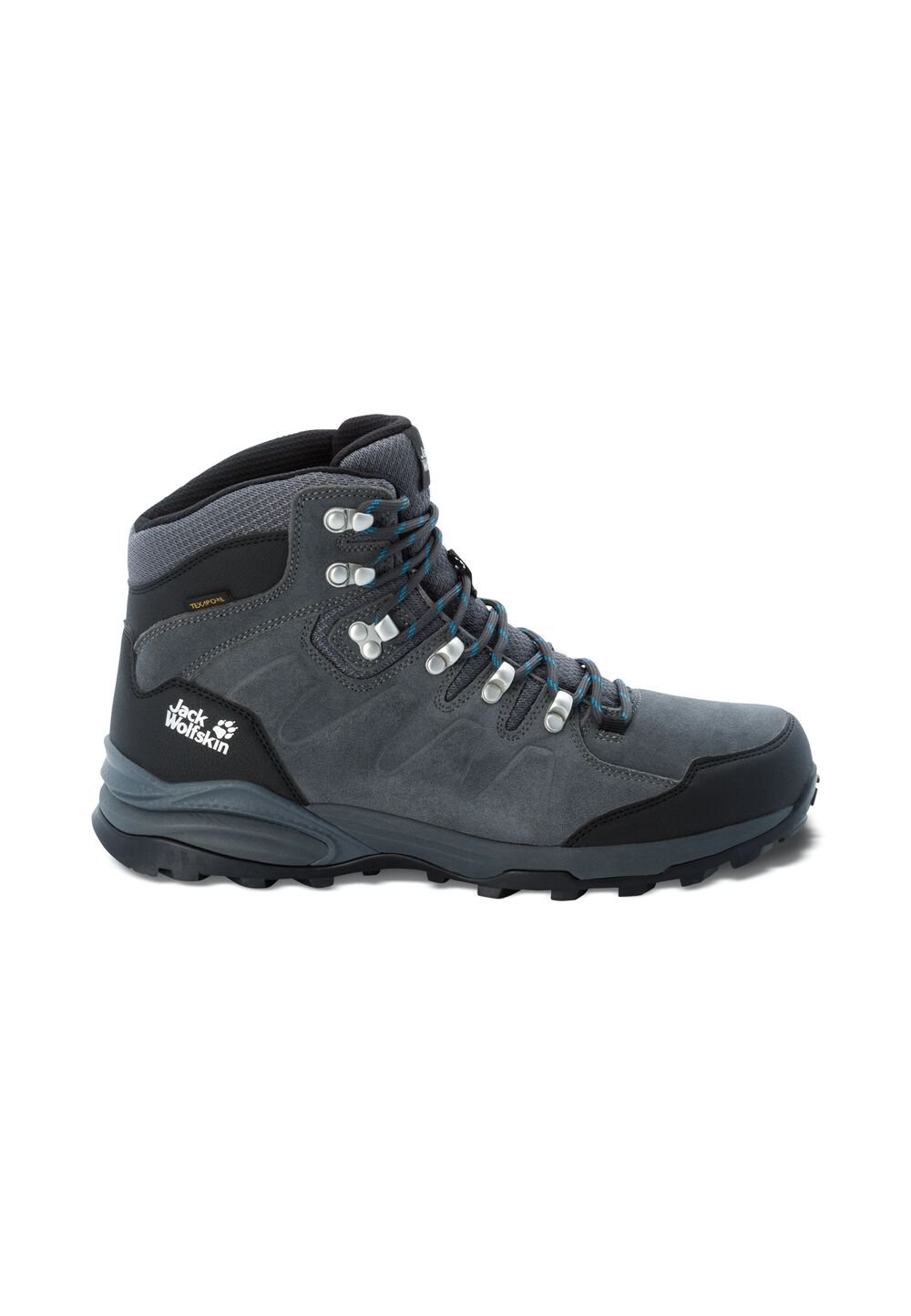 Jack Wolfskin Wasserdichte Wanderschuhe Herren Refugio Texapore Mid Men 44 grau grey / black von Jack Wolfskin