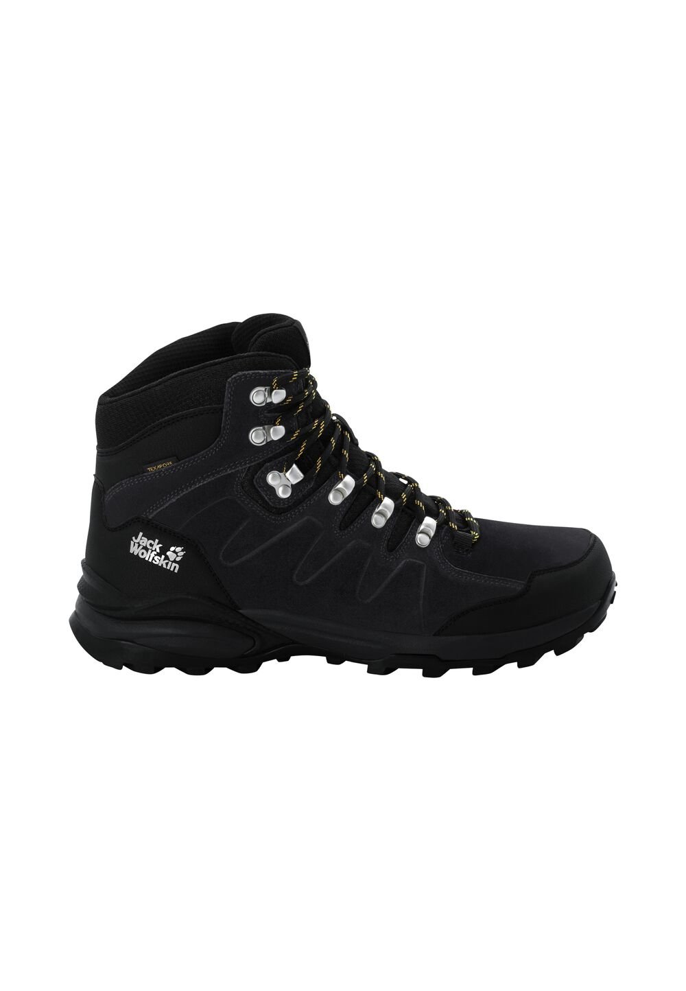 Jack Wolfskin Wasserdichte Wanderschuhe Herren Refugio Texapore Mid Men 47 schwarz phantom / burly yellow XT von Jack Wolfskin